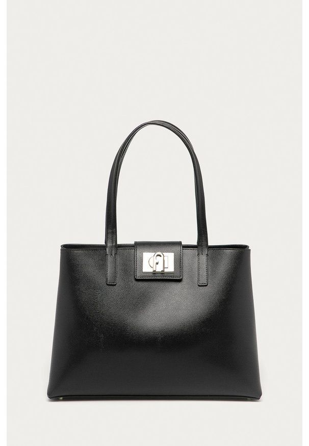Furla - Torebka skórzana 1927. Kolor: czarny. Materiał: skórzane