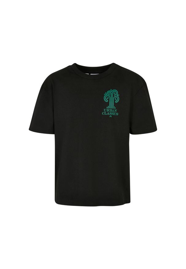 Urban Classics - T-shirt Dla Chłopca Drzewo Ekologiczny Logo. Kolor: czarny. Sport: turystyka piesza