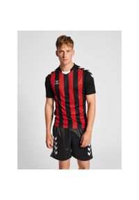 Koszulka do piłki nożnej męska Hummel Striped. Kolor: czerwony, wielokolorowy, czarny
