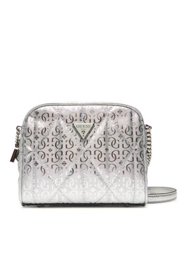 Guess Torebka Aldina HWGY96 63140 Srebrny. Kolor: srebrny. Materiał: skórzane