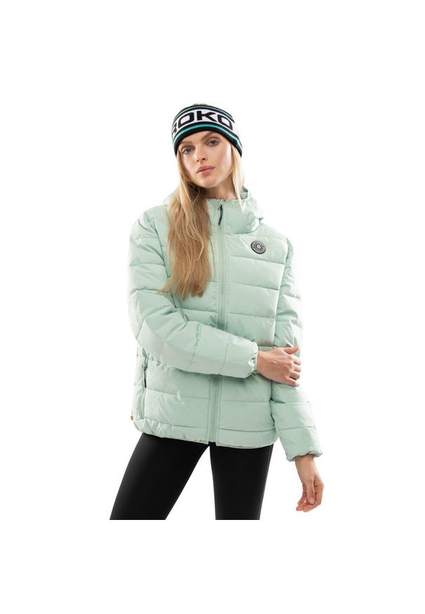 SIROKO - Kurtka puchowa lifestyle wodoodporna damska Cruise-W. Kolor: zielony. Materiał: puch