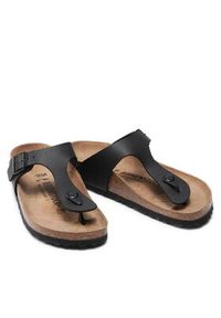 Birkenstock Japonki Gizeh 0043693 Czarny. Kolor: czarny. Materiał: skóra
