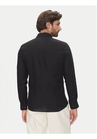 Marc O'Polo Koszula 524 7428 42460 Czarny Shaped Fit. Typ kołnierza: polo. Kolor: czarny. Materiał: len #4