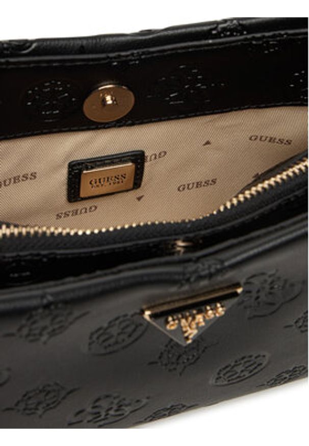 Guess Torebka Tisha HWPD77 64120 Czarny. Kolor: czarny. Materiał: skórzane