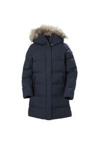Damska długa kurtka Helly Hansen Blossom. Kolor: niebieski. Długość: długie. Sezon: zima #1