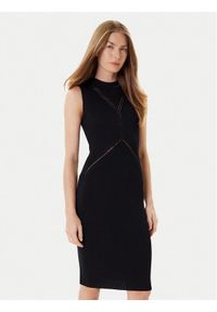 Marciano Guess Sukienka dzianinowa 5YGK18 5876Z Czarny Slim Fit. Kolor: czarny. Materiał: syntetyk