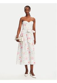 BARDOT Sukienka koktajlowa Floral 58566DB2 Biały Slim Fit. Kolor: biały. Materiał: bawełna. Styl: wizytowy