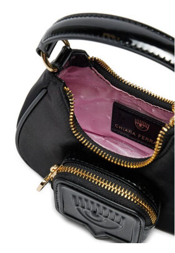 Chiara Ferragni Torebka 76SB4BFA Czarny. Kolor: czarny. Materiał: skórzane