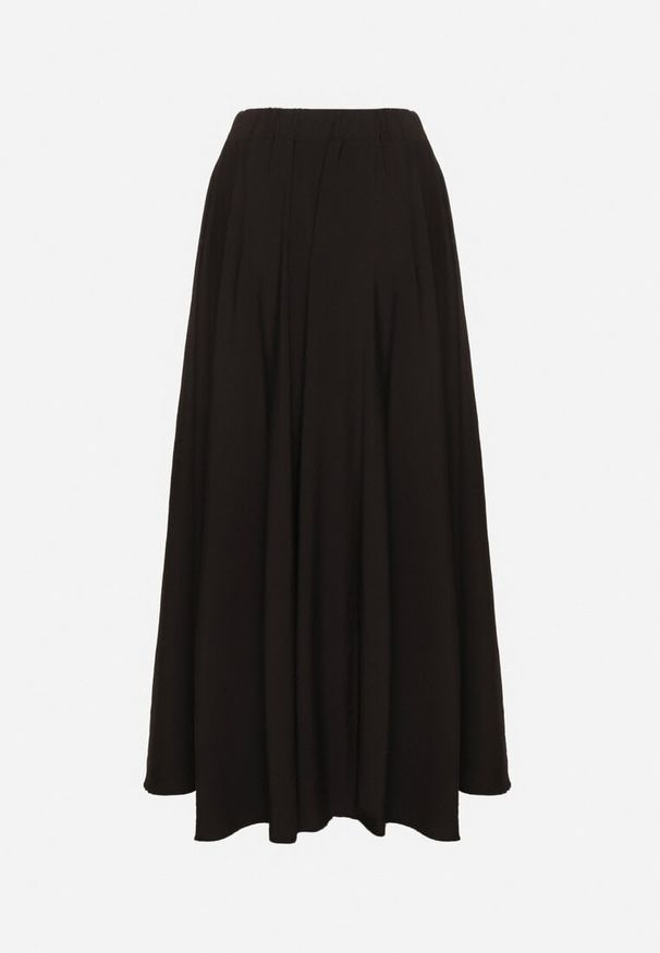 Born2be - Czarna Rozkloszowana Spódnica z Wiskozą Zisene. Okazja: na co dzień. Kolor: czarny. Materiał: wiskoza. Styl: klasyczny, elegancki, casual