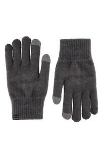 Volcano - Ciepłe rękawiczki z dzianiny H-OLAF. Kolor: szary. Materiał: dzianina. Sezon: zima. Styl: klasyczny #1