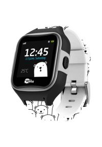 Smartwatch MOTUS Watchy Teddy Geometric Czarno-biały. Rodzaj zegarka: smartwatch. Kolor: biały, czarny, wielokolorowy. Styl: sportowy #1