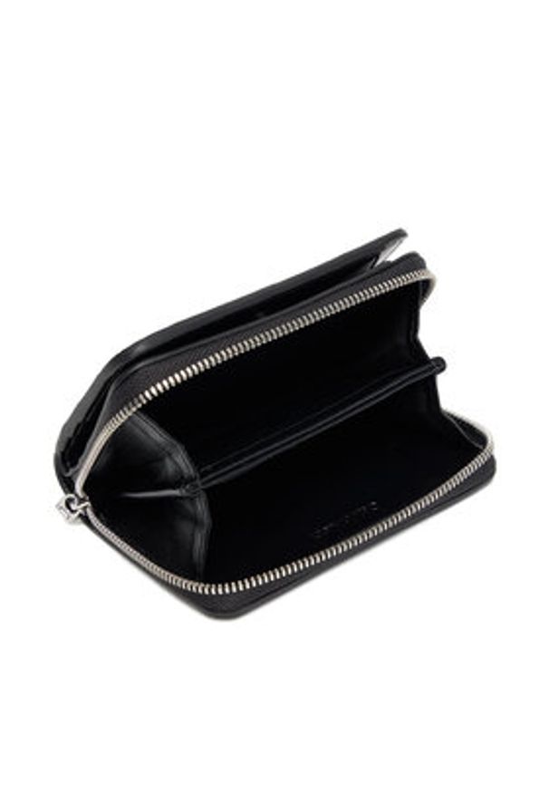 Calvin Klein Mały Portfel Damski Lizard Embossed Lthr Med Flap Zi LV04F1067G Czarny. Kolor: czarny. Materiał: skóra