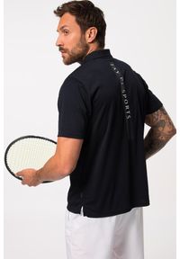 JAY-PI - Męska Koszulka polo FLEXNAMIC® tenis rękaw 1/2 QuickDry nadruki. Typ kołnierza: polo. Kolekcja: plus size. Kolor: niebieski. Materiał: poliester, materiał. Wzór: nadruk