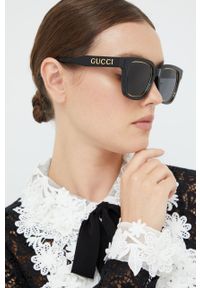 Gucci okulary przeciwsłoneczne damskie kolor czarny. Kolor: czarny #2