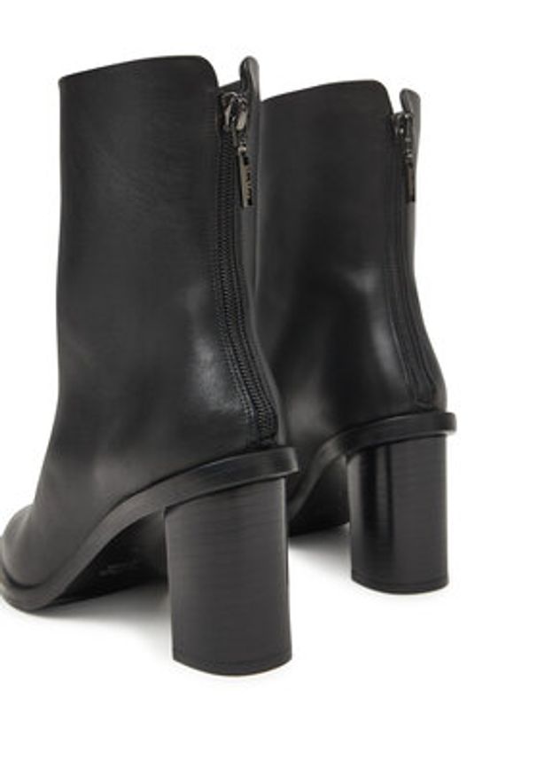 Max Mara Botki Midiboot80 25247960726 Czarny. Kolor: czarny. Materiał: skóra
