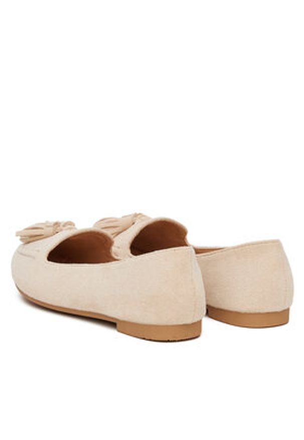 DeeZee Loafersy QH1829-89 Beżowy. Kolor: beżowy. Materiał: materiał