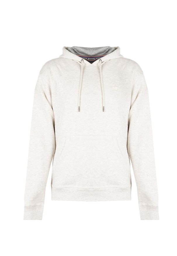 Champion Bluza "Hoodie" | HBS0889407D55 | Mężczyzna | Szary. Okazja: na co dzień. Typ kołnierza: kaptur. Kolor: szary. Materiał: poliester, bawełna. Wzór: aplikacja, nadruk. Styl: casual