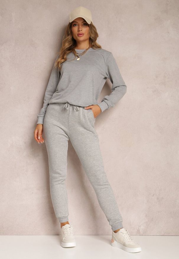 Renee - Szara Bluza Sofaris. Kolor: szary. Materiał: bawełna, tkanina. Długość rękawa: długi rękaw. Długość: długie. Wzór: jednolity. Styl: klasyczny