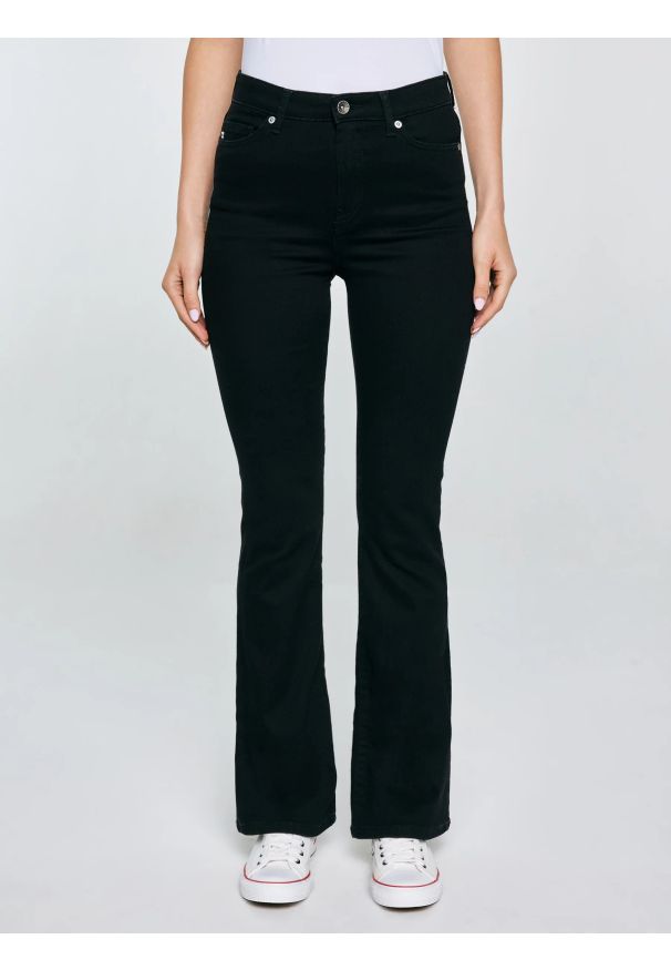 Big-Star - Jeansy damskie czarne Adela Bootcut 908. Kolor: czarny