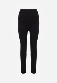 Born2be - Czarne Legginsy z Wysokim Stanem z Modelującymi Wstawkami Onorata. Okazja: na co dzień. Stan: podwyższony. Kolor: czarny. Materiał: prążkowany. Długość: krótkie. Styl: casual #3