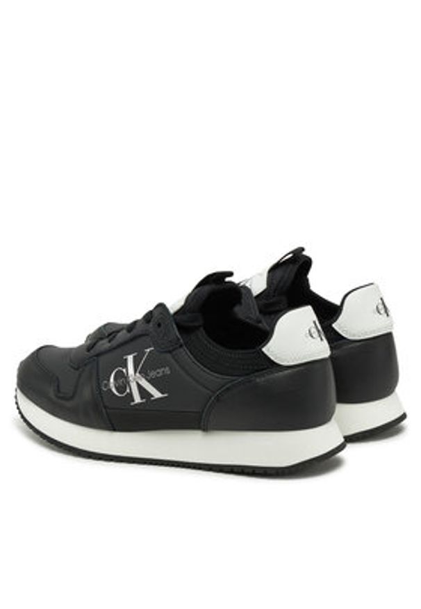 Calvin Klein Jeans Sneakersy YW0YW01616 Czarny. Kolor: czarny. Materiał: skóra