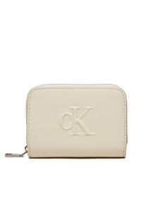 Calvin Klein Jeans Mały Portfel Damski Sculpted Med Zip K60K612741 Écru. Materiał: skóra #1