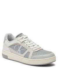 Calvin Klein Jeans Sneakersy Basket Cupsole Laceup Mix YM0YM00707 Szary. Kolor: szary. Materiał: materiał