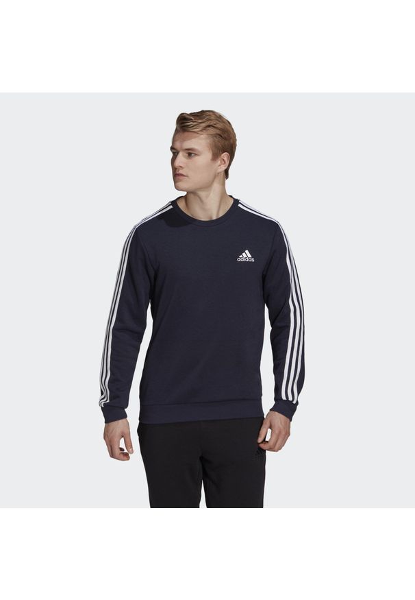 Adidas - Bluza męska adidas Essentials Sweatshirt. Kolor: biały, niebieski, wielokolorowy