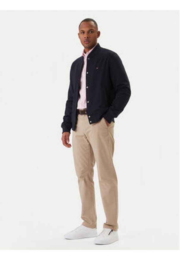 TOMMY HILFIGER - Tommy Hilfiger Kurtka bomber Essential MW0MW42470 Granatowy Regular Fit. Kolor: niebieski. Materiał: bawełna