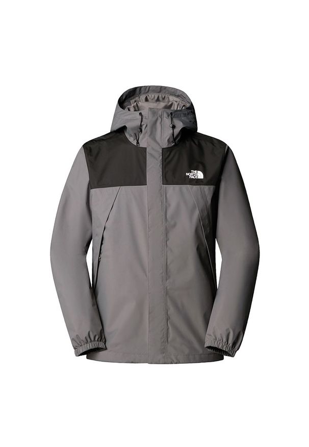 Kurtka męska The North Face Antora 0A7QEYC6B1 - szara. Typ kołnierza: kaptur. Kolor: szary. Materiał: materiał, nylon. Styl: klasyczny, sportowy