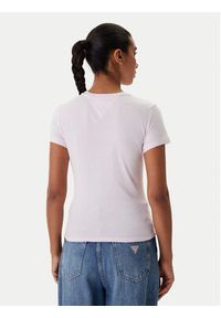 Tommy Jeans T-Shirt DW0DW22273 Różowy Slim Fit. Kolor: różowy. Materiał: bawełna #5