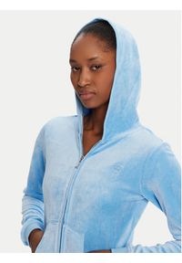 Juicy Couture Bluza Robyn JCSEBJ007 Niebieski Slim Fit. Kolor: niebieski. Materiał: welur, bawełna