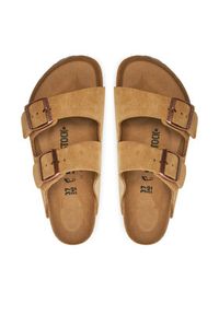 Birkenstock Klapki Arizona VL 1026190 Brązowy. Kolor: brązowy. Materiał: skóra, zamsz #4