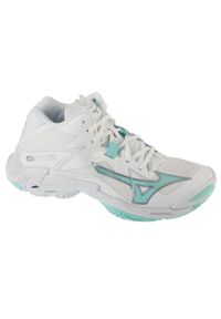 Mizuno - Buty do siatkówki damskie, Wave Lightning Z8 Mid. Kolor: biały. Model: Mizuno Wave. Sport: siatkówka