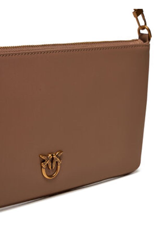 Pinko - PINKO Torebka Horizontal Flat AI 24-25- PCPL 102747 A0F1 Brązowy. Kolor: brązowy. Materiał: skórzane