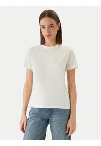 Hugo - HUGO T-Shirt Damacia_7 50561233 Écru Regular Fit. Materiał: bawełna #1