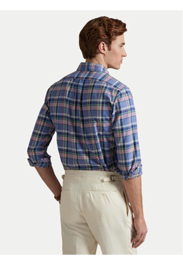 Polo Ralph Lauren Koszula 710922273005 Niebieski Custom Fit. Typ kołnierza: polo. Kolor: niebieski. Materiał: bawełna