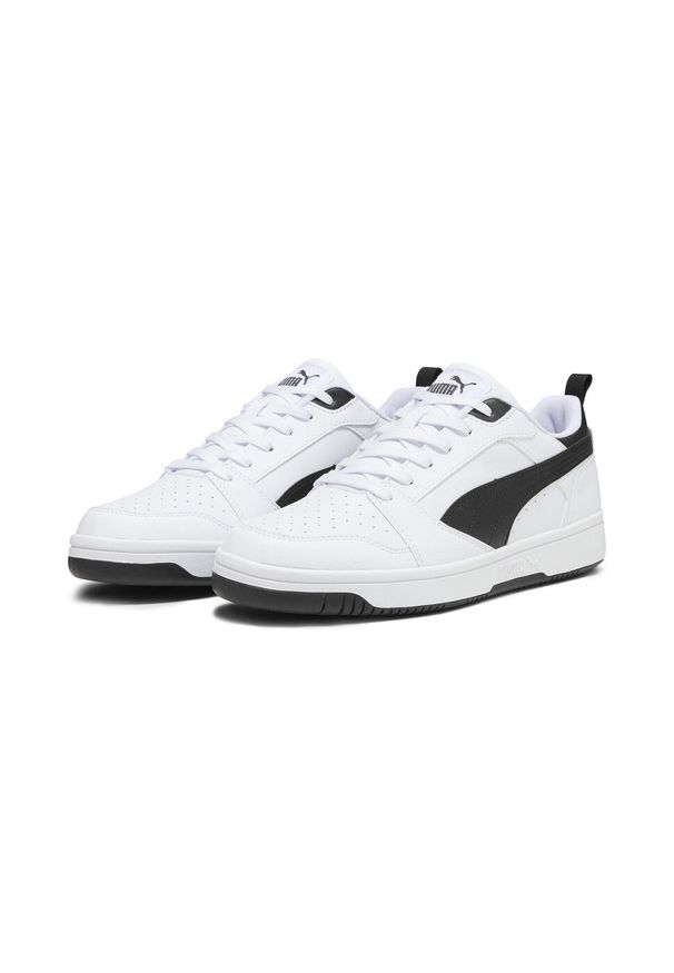 Puma - Buty na co dzień męskie PUMA REBOUND LOW sneakersy. Okazja: na co dzień. Zapięcie: sznurówki. Kolor: biały, wielokolorowy, czarny. Materiał: materiał, syntetyk. Szerokość cholewki: normalna. Sport: turystyka piesza, koszykówka