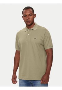 Lacoste Polo L1212 Beżowy Regular Fit. Typ kołnierza: polo. Kolor: beżowy. Materiał: bawełna