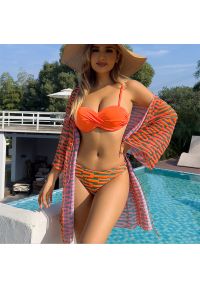 Intica - Dwuczęściowy strój kąpielowy z usztywnieniem na plażę Rosio. Kolor: pomarańczowy. Materiał: materiał