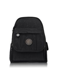 BAG STREET - Plecak damski czarny Bag Street SP-10-BL. Kolor: czarny. Materiał: materiał. Styl: street #1