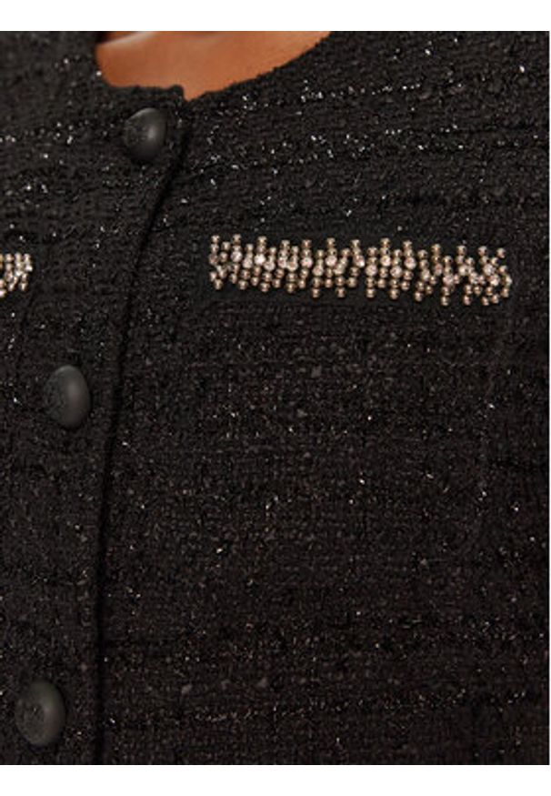 Rinascimento Kardigan CFC0019573002 Czarny Regular Fit. Kolor: czarny. Materiał: syntetyk