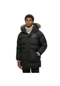 Długa kurtka Superdry Everest. Kolor: czarny. Materiał: puch. Długość: długie. Styl: elegancki #2