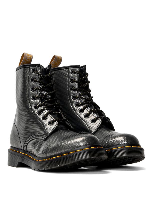 Glany damskie szare Dr. Martens 1460 Vegan Gunmetal. Kolor: szary. Materiał: guma. Sezon: lato