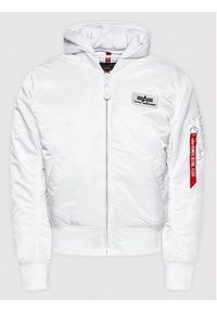 Alpha Industries Kurtka bomber Back Print 128113 Biały Regular Fit. Kolor: biały. Materiał: syntetyk. Wzór: nadruk #4