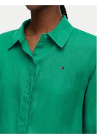 TOMMY HILFIGER - Tommy Hilfiger Koszula WW0WW44679 Zielony Relaxed Fit. Kolor: zielony. Materiał: len #4