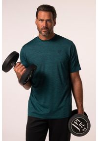 JAY-PI - Męski T-shirt QuickDry Odzież fitness krótki rękaw. Kolekcja: plus size. Kolor: zielony. Materiał: elastan, poliester, materiał. Długość rękawa: krótki rękaw. Długość: krótkie. Sport: fitness