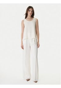 Marella Spodnie materiałowe Adito 2615131221 Écru Straight Fit. Materiał: wiskoza #5