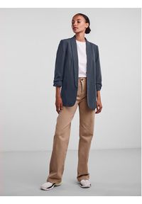 Pieces Marynarka 17090996 Granatowy Regular Fit. Kolor: niebieski. Materiał: syntetyk