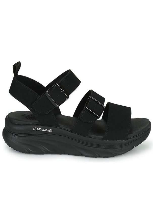 skechers - Sandały Skechers Model Dlux Walker Retro Cosmos Kolor Czarny. Kolor: czarny. Materiał: syntetyk, tkanina. Sezon: lato